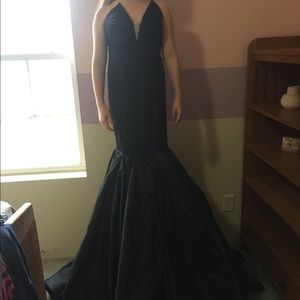 Stunning black mermaid style formal gown
